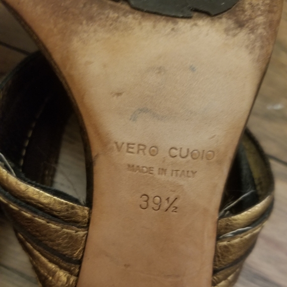 Christian Dior Heels Bronze Gold Jewelled Crystal Heels Dior Mules Size 7.5 - Picture 11 of 16